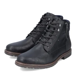 Outlet Rieker Sznurowane Buty Meskie W Kolorze Grafitowo-Czarnym