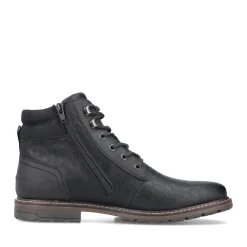 Outlet Rieker Sznurowane Buty Meskie W Kolorze Grafitowo-Czarnym