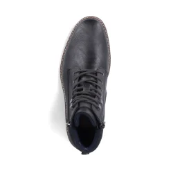 Outlet Rieker Sznurowane Buty Meskie W Kolorze Grafitowo-Czarnym