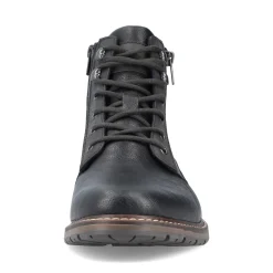 Outlet Rieker Sznurowane Buty Meskie W Kolorze Grafitowo-Czarnym