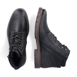 Outlet Rieker Sznurowane Buty Meskie W Kolorze Grafitowo-Czarnym