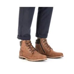 Clearance Rieker Sznurowane Buty Meskie W Kolorze Jasnobrazowym