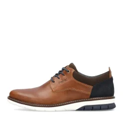 Best Rieker Sznurowane Buty Meskie , Drewno-Brazowe