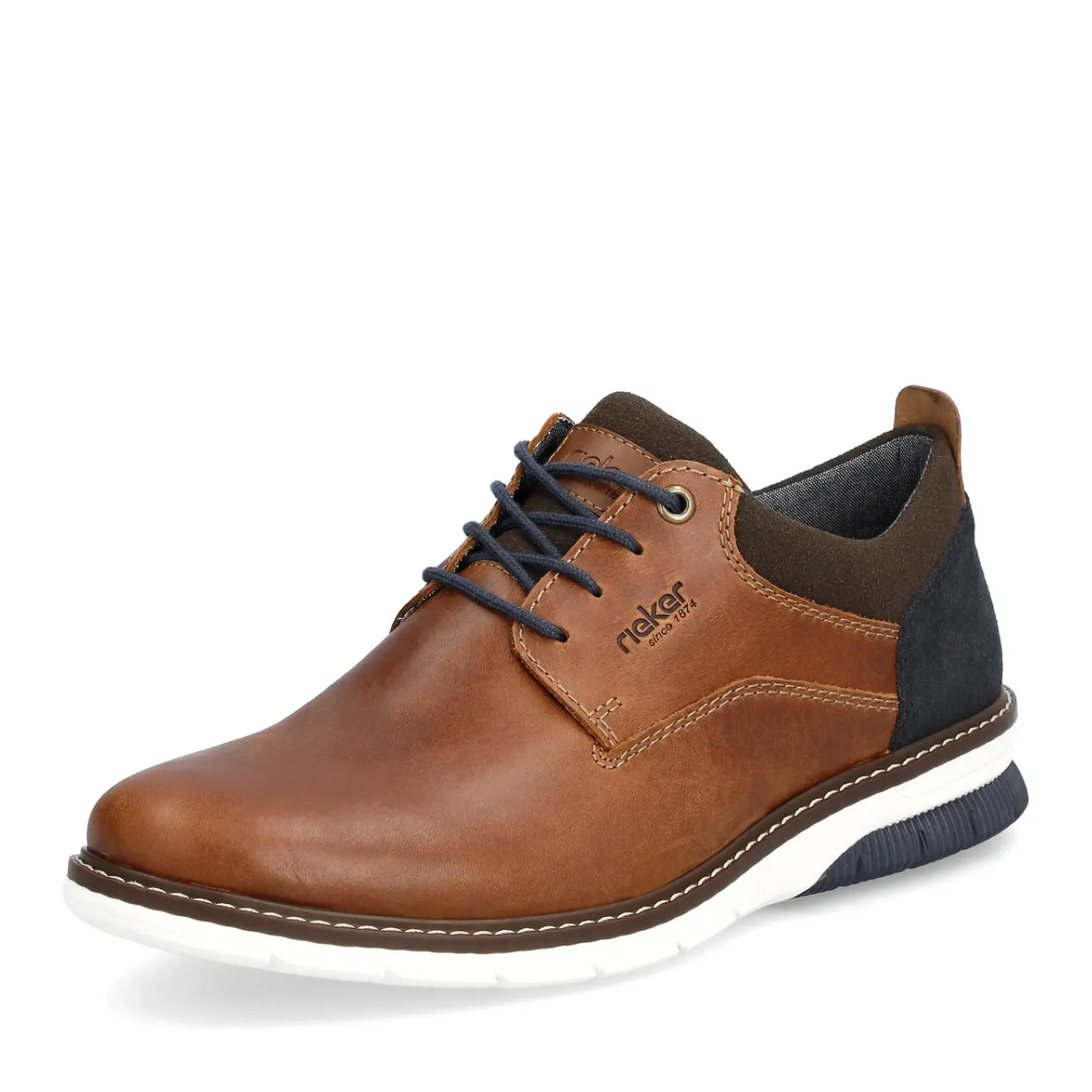 Best Rieker Sznurowane Buty Meskie , Drewno-Brazowe