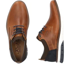 Best Rieker Sznurowane Buty Meskie , Drewno-Brazowe