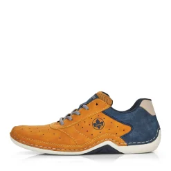 Best Rieker Sznurowane Buty Meskie W Kolorze Zlotym Zolto-Niebieskim
