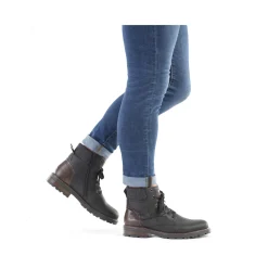 Outlet Rieker Sznurowane Buty Meskie W Kolorze Glebokiej Czerni