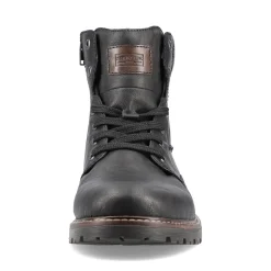 Outlet Rieker Sznurowane Buty Meskie W Kolorze Glebokiej Czerni
