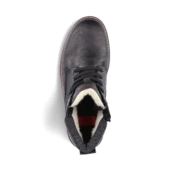 Outlet Rieker Sznurowane Buty Meskie W Kolorze Glebokiej Czerni