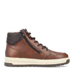 Hot Rieker Sznurowane Buty Meskie W Kolorze Orzechowego Brazu