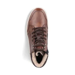 Hot Rieker Sznurowane Buty Meskie W Kolorze Orzechowego Brazu