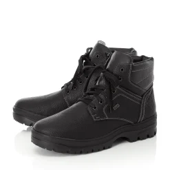 Clearance Rieker Sznurowane Buty Meskie W Kolorze Glebokiej Czerni
