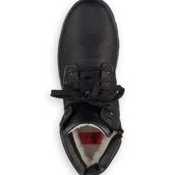 Clearance Rieker Sznurowane Buty Meskie W Kolorze Glebokiej Czerni