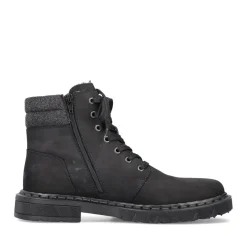 Outlet Rieker Sznurowane Buty Meskie W Kolorze Glebokiej Czerni