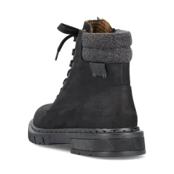 Outlet Rieker Sznurowane Buty Meskie W Kolorze Glebokiej Czerni