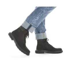 Outlet Rieker Sznurowane Buty Meskie W Kolorze Glebokiej Czerni