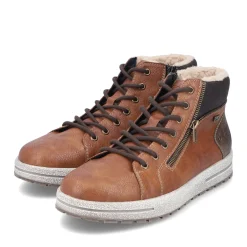 Hot Rieker Sznurowane Buty Meskie W Kolorze Karmelowo-Brazowym