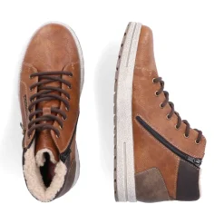 Hot Rieker Sznurowane Buty Meskie W Kolorze Karmelowo-Brazowym