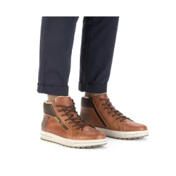 Hot Rieker Sznurowane Buty Meskie W Kolorze Karmelowo-Brazowym