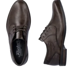Discount Rieker Sznurowane Buty Meskie W Kolorze Ciemnobrazowym