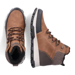 Best Rieker Sznurowane Buty Meskie W Kolorze Karmelowo-Brazowym