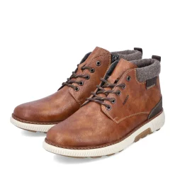 Sale Rieker Sznurowane Buty Meskie W Kolorze Kasztanowo-Brazowym