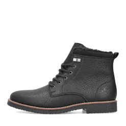 Fashion Rieker Sznurowane Buty Meskie W Kolorze Grafitowo-Czarnym