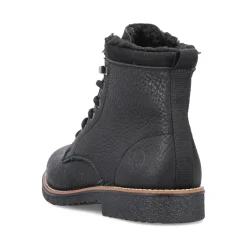 Fashion Rieker Sznurowane Buty Meskie W Kolorze Grafitowo-Czarnym