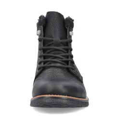Fashion Rieker Sznurowane Buty Meskie W Kolorze Grafitowo-Czarnym