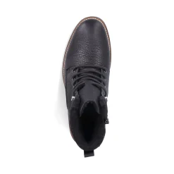 Fashion Rieker Sznurowane Buty Meskie W Kolorze Grafitowo-Czarnym