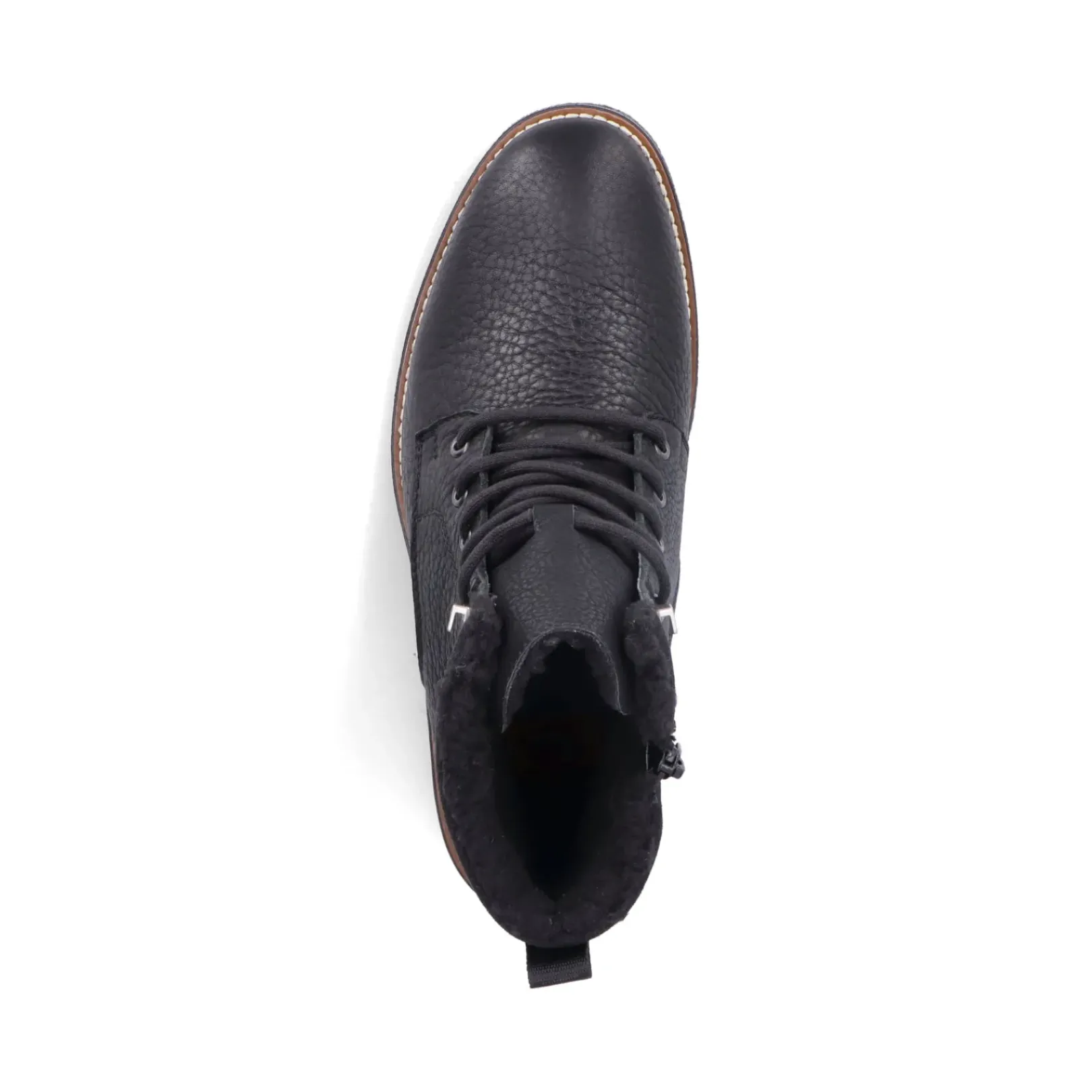 Fashion Rieker Sznurowane Buty Meskie W Kolorze Grafitowo-Czarnym