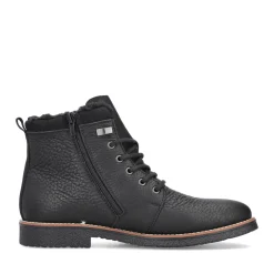 Fashion Rieker Sznurowane Buty Meskie W Kolorze Grafitowo-Czarnym