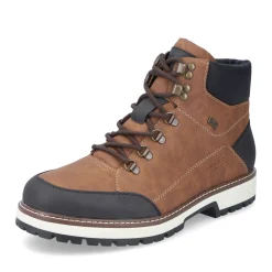 Sale Rieker Sznurowane Buty Meskie W Kolorze Jasnobrazowo-Czarnym