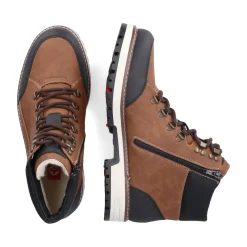 Sale Rieker Sznurowane Buty Meskie W Kolorze Jasnobrazowo-Czarnym
