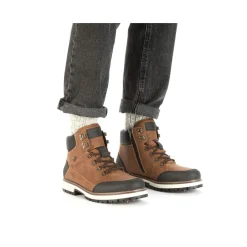 Sale Rieker Sznurowane Buty Meskie W Kolorze Jasnobrazowo-Czarnym