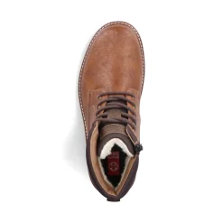 Discount Rieker Sznurowane Buty Meskie W Kolorze Nugatowo-Brazowym