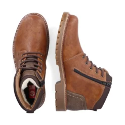 Discount Rieker Sznurowane Buty Meskie W Kolorze Nugatowo-Brazowym
