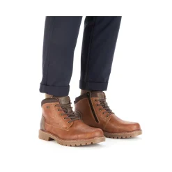 Discount Rieker Sznurowane Buty Meskie W Kolorze Nugatowo-Brazowym