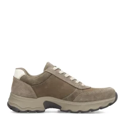 New Rieker Sznurowane Buty Meskie W Kolorze Jasnobrazowym