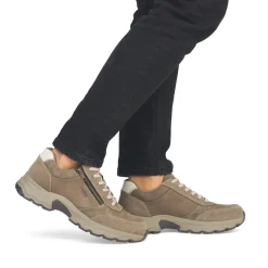 New Rieker Sznurowane Buty Meskie W Kolorze Jasnobrazowym