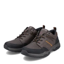 Fashion Rieker Sznurowane Buty Meskie W Kolorze Orzechowego Brazu