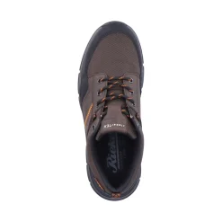 Fashion Rieker Sznurowane Buty Meskie W Kolorze Orzechowego Brazu