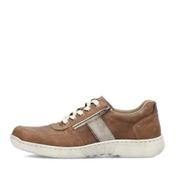 Clearance Rieker Sznurowane Buty Meskie W Kolorze Nugat Brazowym