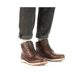 Discount Rieker Sznurowane Buty Meskie W Kolorze Orzechowego Brazu