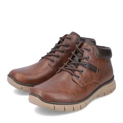 Outlet Rieker Sznurowane Buty Meskie W Kolorze Orzechowego Brazu