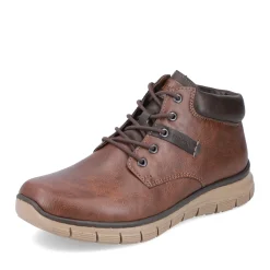 Outlet Rieker Sznurowane Buty Meskie W Kolorze Orzechowego Brazu