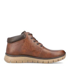Outlet Rieker Sznurowane Buty Meskie W Kolorze Orzechowego Brazu