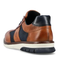 Hot Rieker Sznurowane Buty Meskie W Kolorze Cynamonowo-Brazowo-Oceanicznym