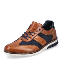 Hot Rieker Sznurowane Buty Meskie W Kolorze Cynamonowo-Brazowo-Oceanicznym
