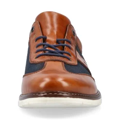 Hot Rieker Sznurowane Buty Meskie W Kolorze Cynamonowo-Brazowo-Oceanicznym